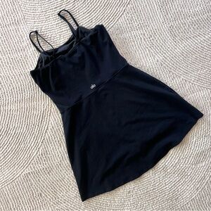 Alo Yoga Alosoft Courtside Tennis Dress Black Sz L